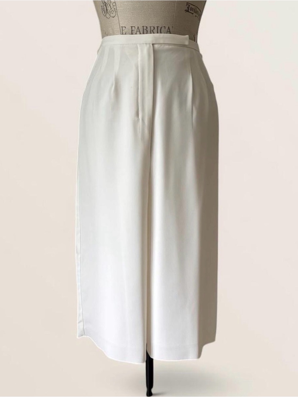Babaton Cream Cropped Wide-Leg Trousers